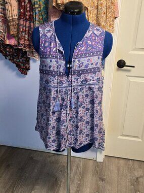 Spell and the Gypsy Collective Kombi Sleeveless Top, Lavender, S, EUC
